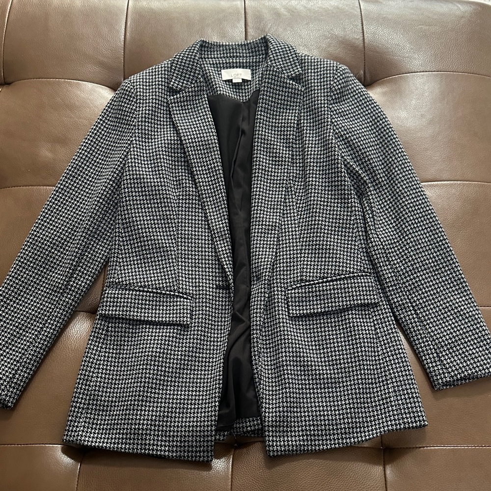 LOFT Classic Black and White Blazer